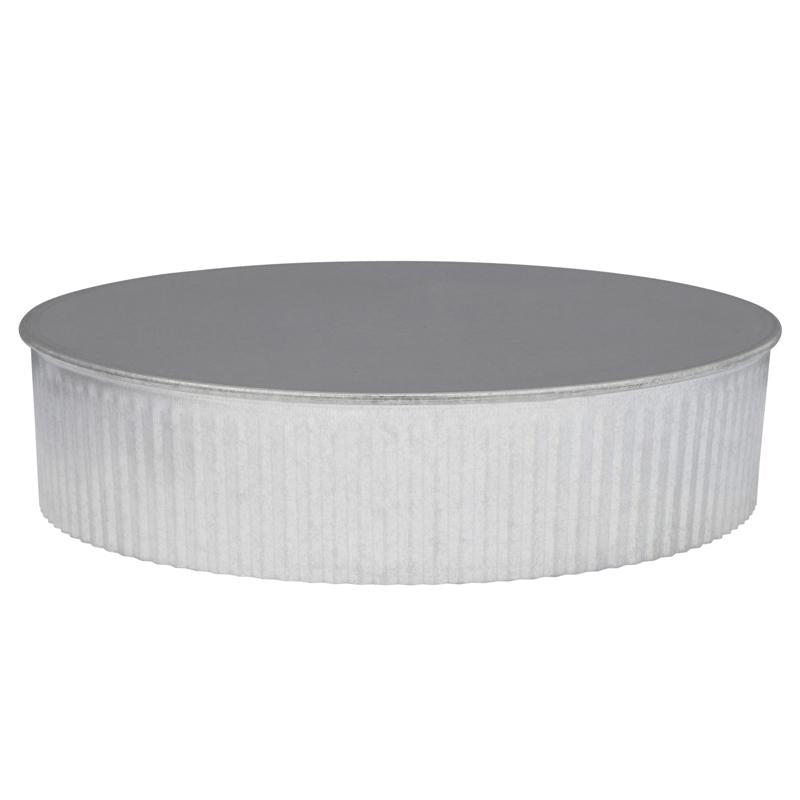 Imperial 7 in. Galvanized Steel Crimped Pipe End Cap GV0736