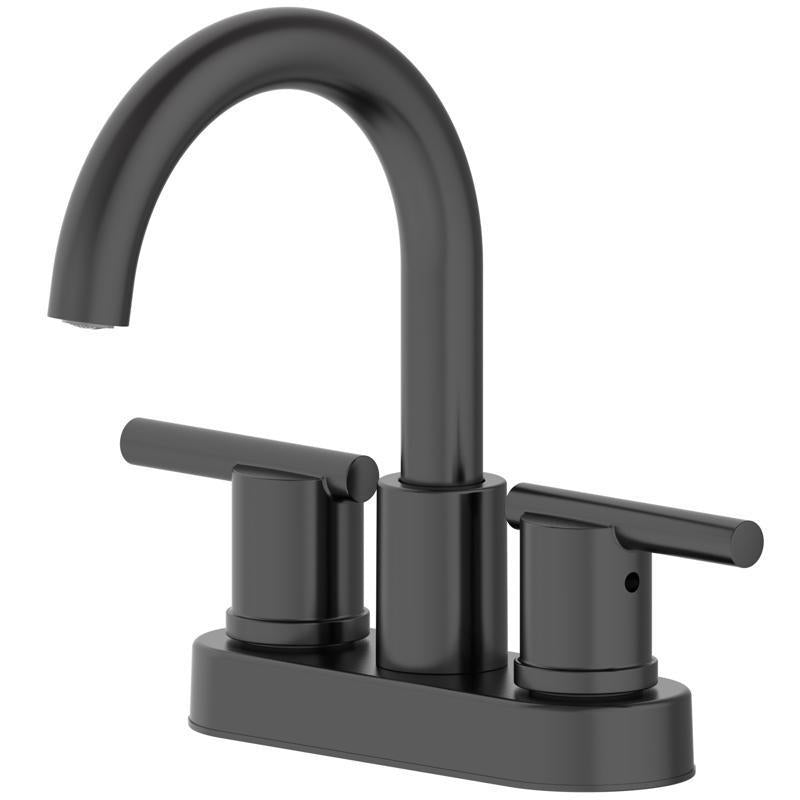 Oakbrook Collection Alexis Matte Black Modern Centerset Bathroom Sink Faucet 4 in. 67703W-727001
