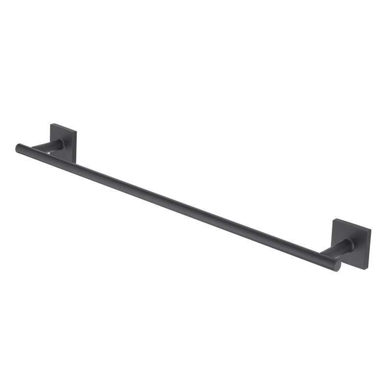 OakBrook Collection Matte Black Towel Bar 24 in. L Die Cast Zinc BH-OB5024MB