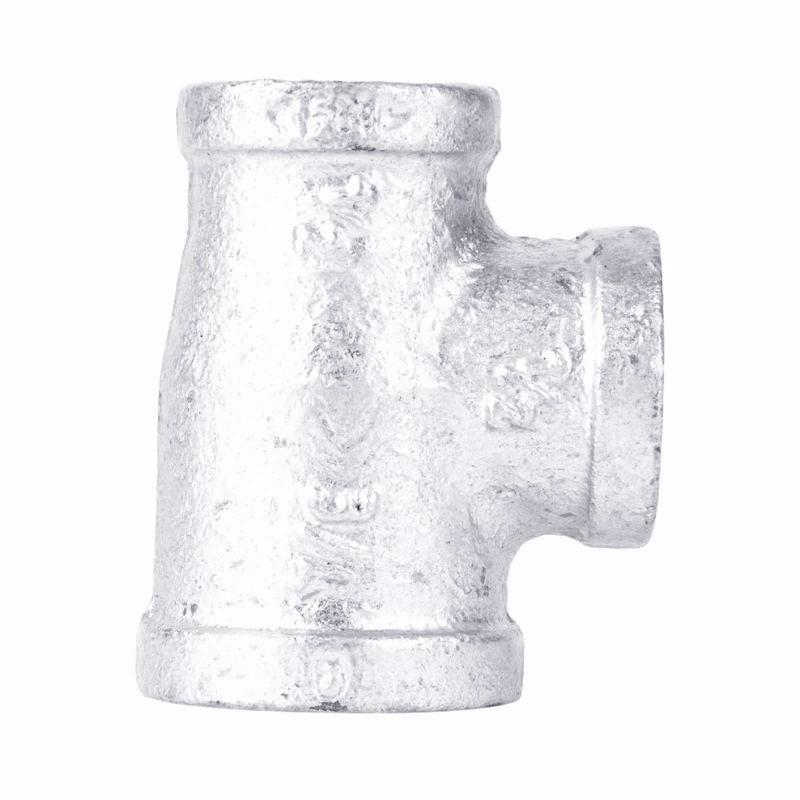 STZ Industries 3/4 in. FIP x 1/2 in. FIP x 3/4 in. FIP Galvanized Malleable Iron Reducing Tee 311RT-341212