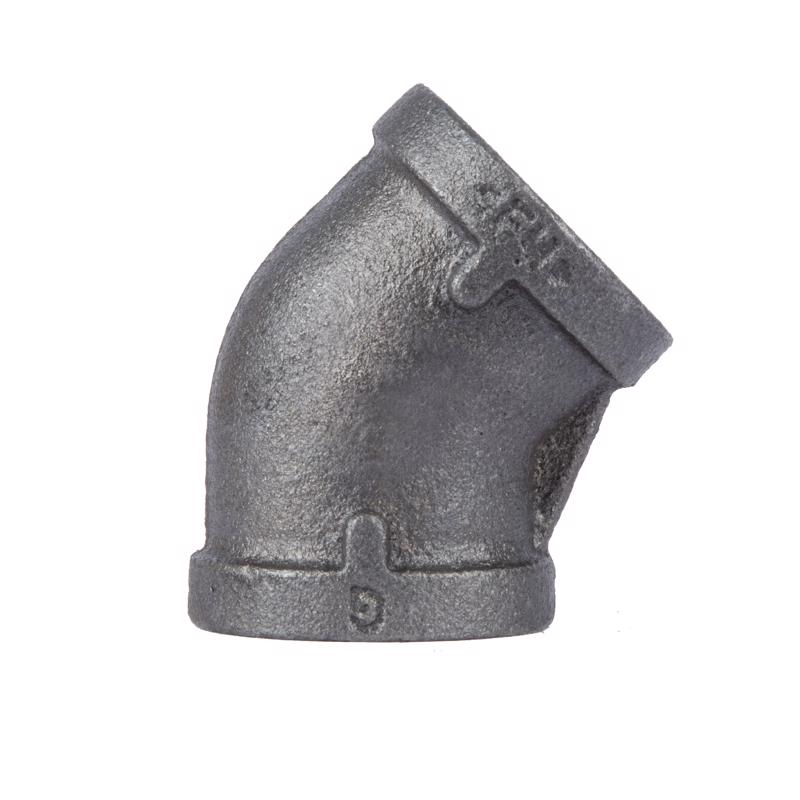 STZ Industries 1/4 in. FIP x 1/4 in. FIP Black Malleable Iron 45 Degree Elbow 501431