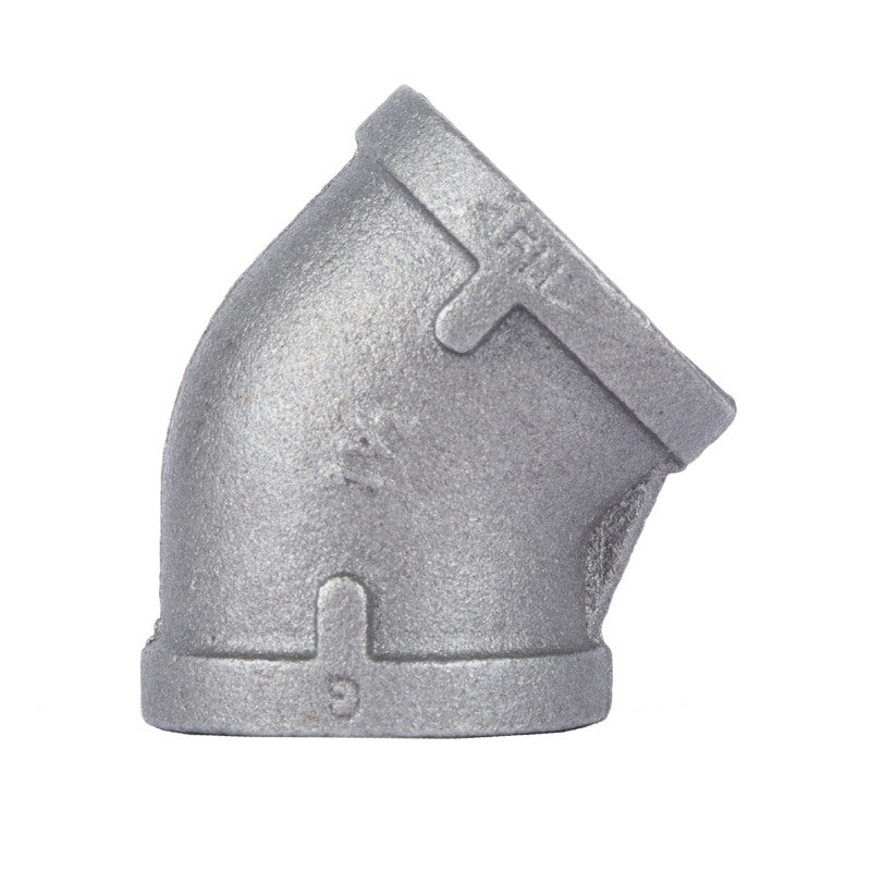 STZ Industries 1-1/2 in. FIP x 1-1/2 in. FIP Black Malleable Iron 45 Degree Elbow 501428