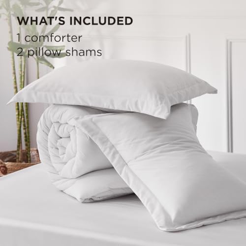 Grayish White Cal King Comforter Set