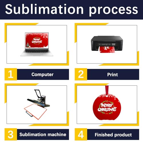 22 pcs 3.5 in Metal Sublimation Ornament Blanks (22 Count)