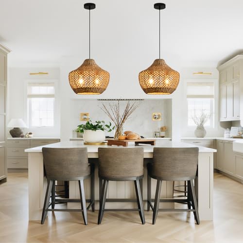 Woven Seagrass Pendant Light (2 Count)