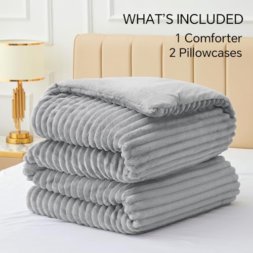 Fleece Queen Comforter Set