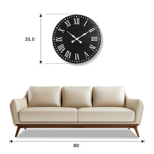 35.5" Large Wall Clock