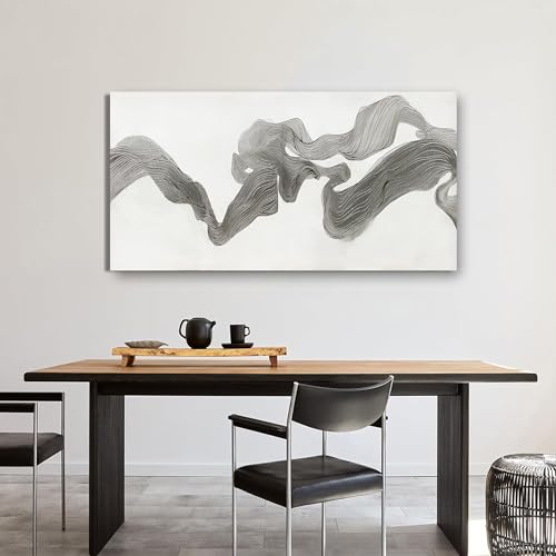 Abstract Wall Art Decor Wall Art Pictures for Living Room Abstract Canvas Art Wall Decor Gray White Wall Art Prints Artwork for Walls Modern Minimalist Wall Art Decorations Home Office Decor 20" X 40"