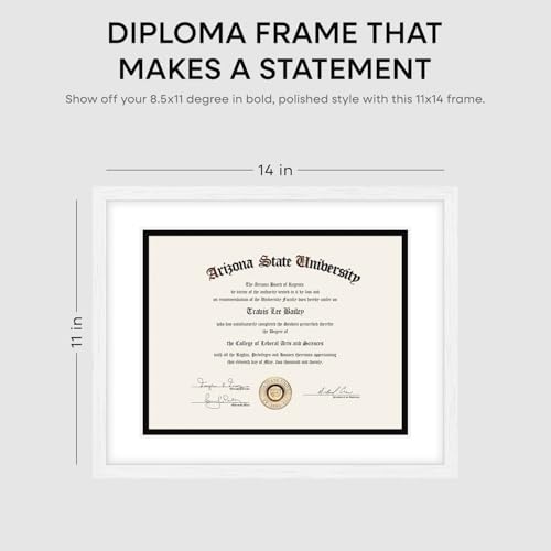 11x14 Black Oak Diploma Frame (3 Count)
