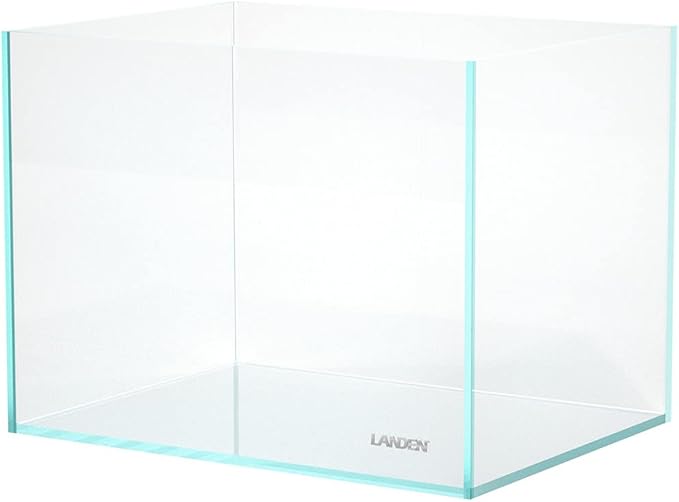Landen 60H 30 Gallon Rimless Low Iron Aquarium Tank, 23.6" W × 17.7" D × 17.7" H (60cm x 45cm x 45cm) 8mm Thickness with Black Nano Foam Leveling mat Included