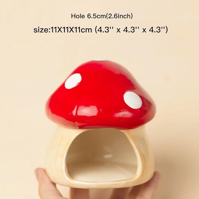 Ceramic Hamster Hideout - Small Animal Houses & Habitats for Mice, Gerbils, Lemmings or Other Small Pets - Accessories