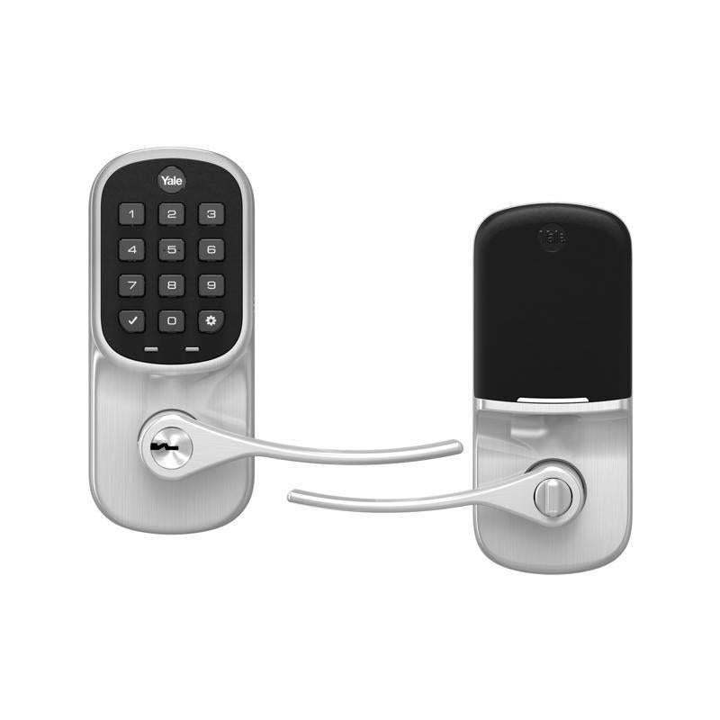 Yale Assure Satin Nickel Metal Touchscreen Lever YRL216-NR-619