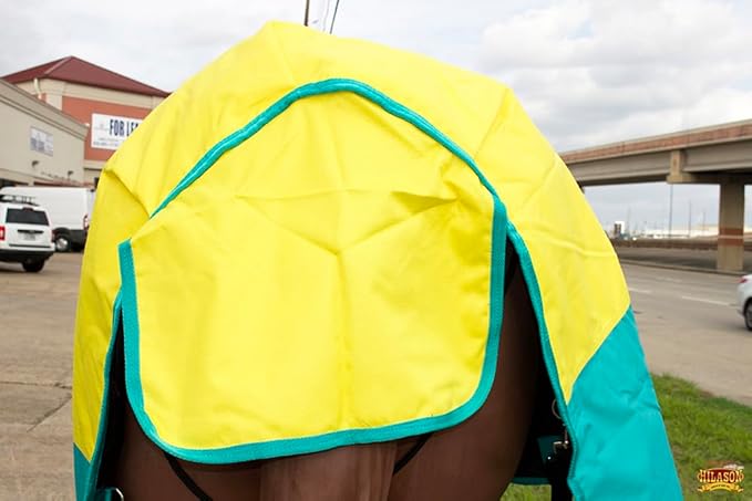 66" Hilason 1200D Winter Waterproof Turnout Horse Blanket Belly Wrap Yellow