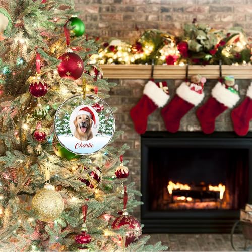 Personalized Pet Photo Ornaments Gifts for Christmas Dog Cat