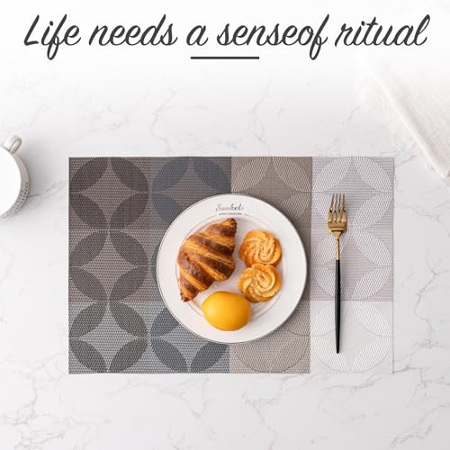 Placemats Set of 6 Washable Indoor (6 Count)