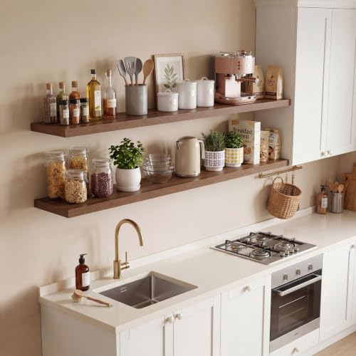 10 Inch Deep Floating Shelves for Wall 55” Set of 2 (2 Count)