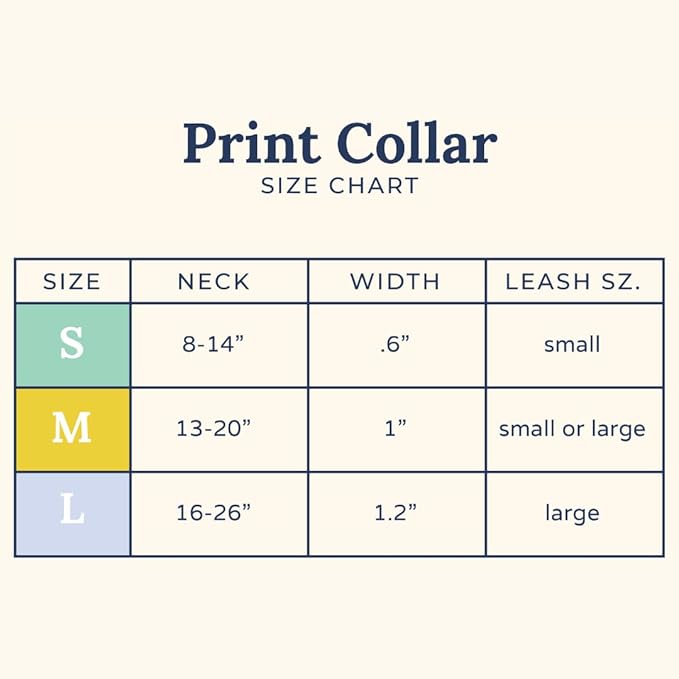 Lucy & Co. Bumbling Around Dog Collar, Adjustable Durable Dog Collar with Cute Print, Large