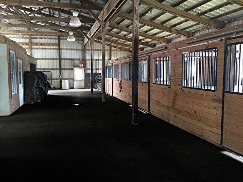 American Floor Mats - Heavy Duty Horse Mats - Slip Resistant, Black, 14" x 14" Square Tiles, 49 Tiles Total, 0.75" Thick