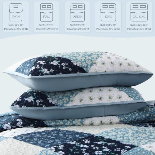 Reversible Boho Quilts Full Size Blue