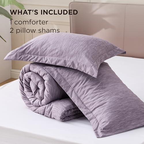 Gray Purple Full Size Comforter Set