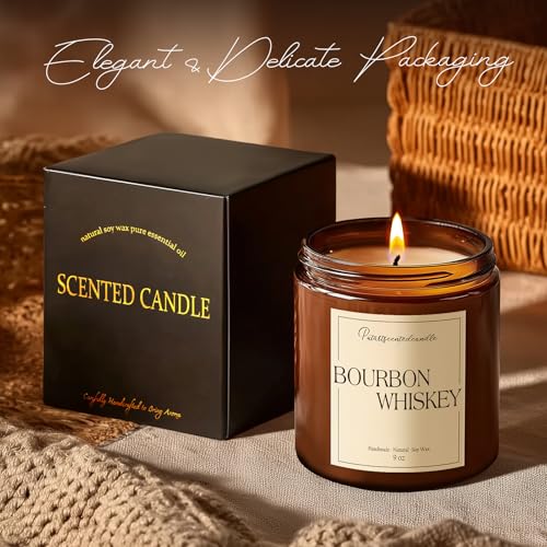 Bourbon Whiskey Scented Candle for Home (14 Ounce)
