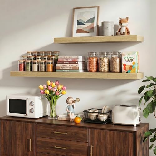 40 Inch Floating Shelves Wall Mounted for Display (2 Count)