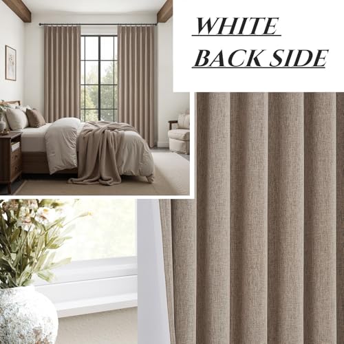 Dark Flax Primitive Curtain 108 Inch Long 2 Panels Burg (2 Count)