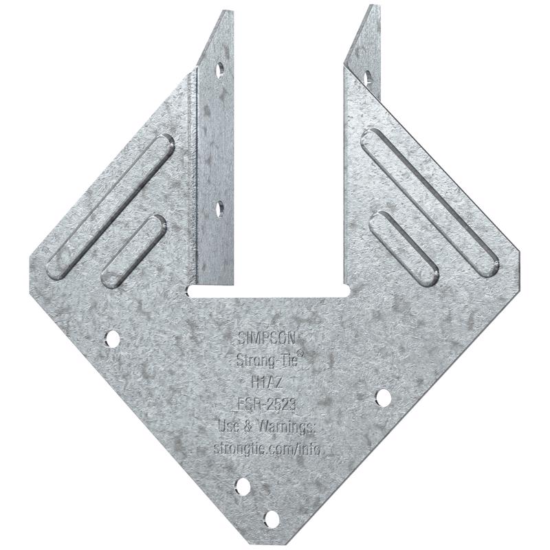 Simpson Strong-Tie 4 in. H X 4 in. W 18 Ga. Galvanized Steel Hurricane Tie H1AZ