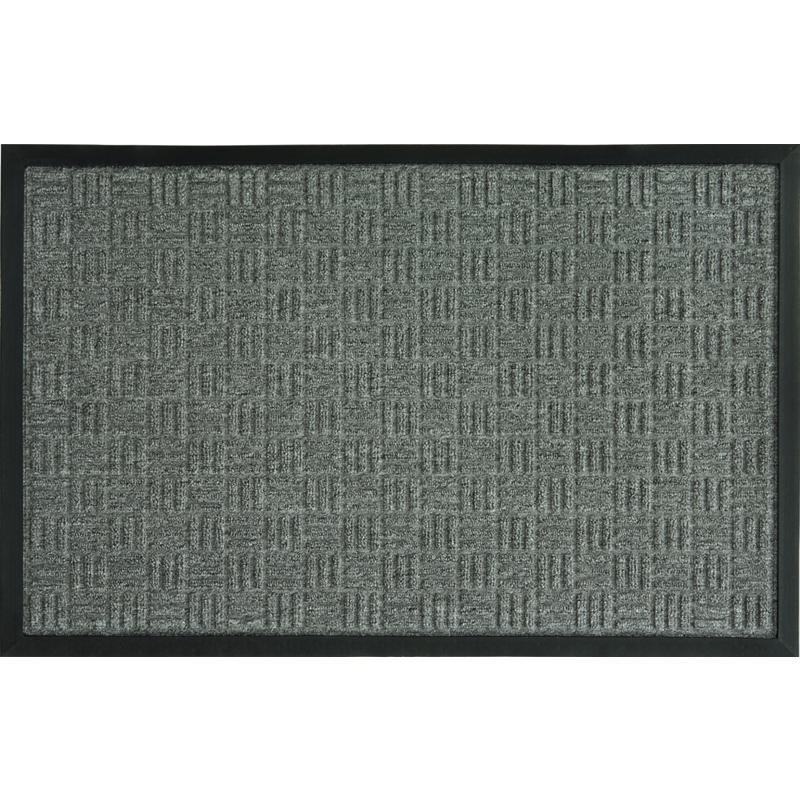 Southern Oaks 24 in. W X 36 in. L Gray Parquet Rubber Door Mat 58777