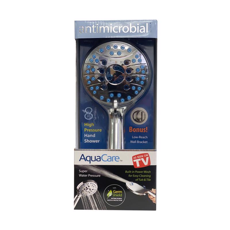AquaCare Antimicrobial AS Seen On TV Handheld Shower Head Stainless Steel 1639 1 pk