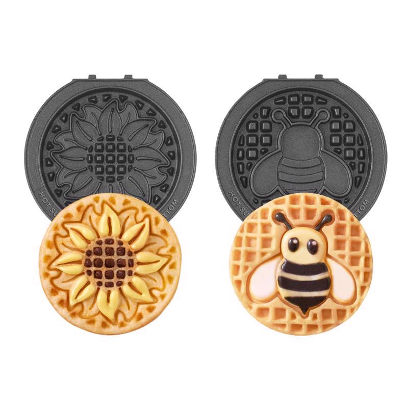 Dash MultiMaker 1 waffle Gray Metal Mini Waffle Removable Plates DIWUBE12GB08