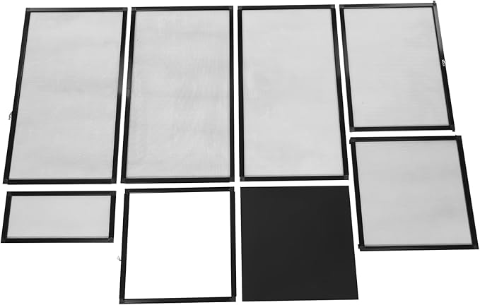 Reptile Terrarium 17.72" x 17.72" x 31.50" Vertical Metal Mesh Structure Enclosure with Hinge Door and Removable Top Mesh for Small Reptiles, Geckos, Frogs, Lizards, Snakes