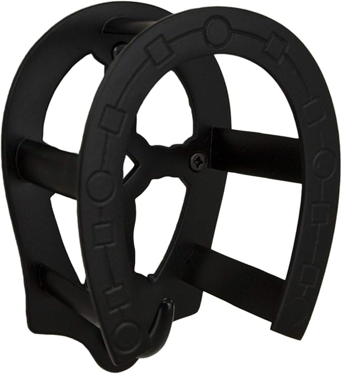 Brass Horseshoe Bridle Rack (Black)