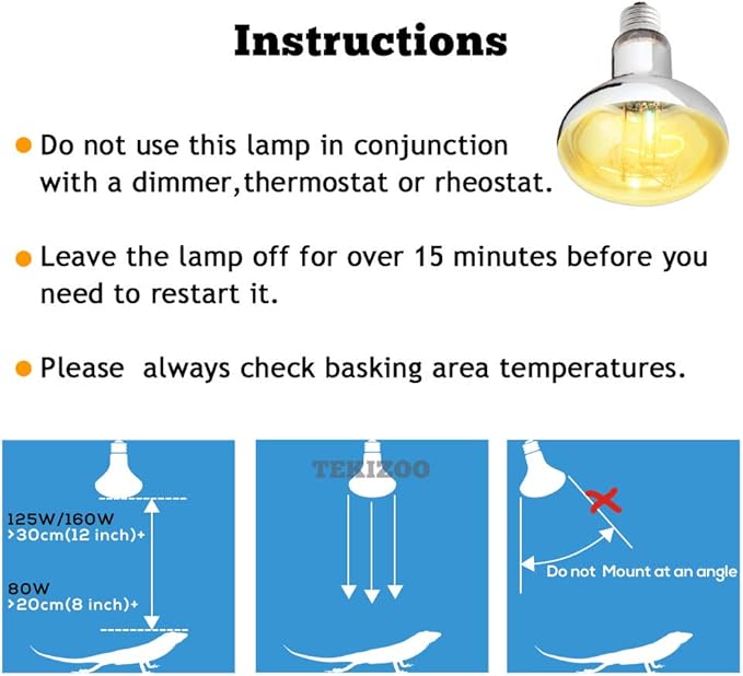 UVA UVB Sun Lamp High Intensity Self-Ballasted Heat Basking Lamp/Light/Bulb for Reptile and Amphibian (80W)