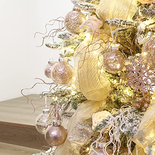 20 Pack Clear Christmas Ball Ornaments with Fillers (20 Count)