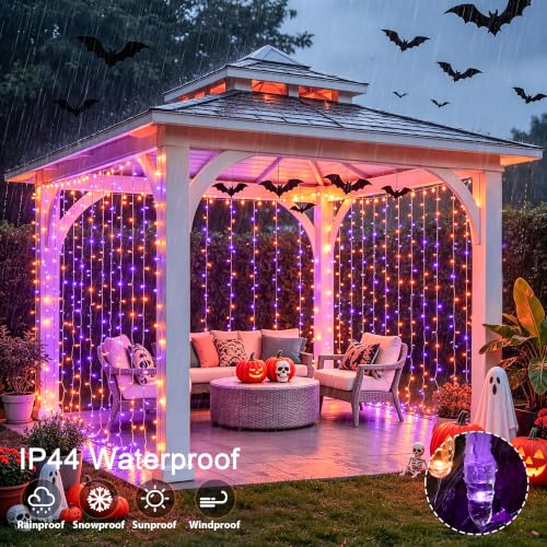 200 LED USB Plug in Orange and Purple Halloween Lights (6.5 Foot)