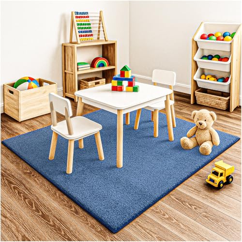 Soft & Colorful 8' Round Kids Classroom Area Rug