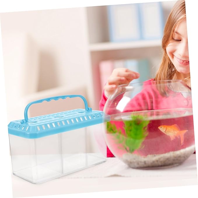VOSAREA Transparent Fish Breeding Box with Compartment Dividers Fish Isolation Tank for Betta Shrimp Easy to Clean Portable Design Safe Material Increases Survival Rate