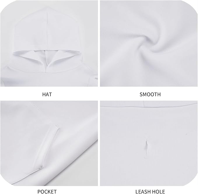 Black Candy Cane Hoodie,Christmas Cosplay Dog Clothes with Pocket and Hat Winter Clothes Sweaters Medium