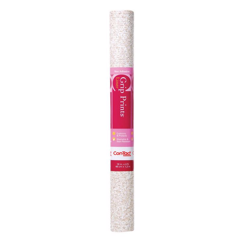 Con-Tact Grip Prints 4 ft. L X 18 in. W Beige Granite Non-Adhesive Shelf Liner 04F-C7H46-06, Pack of 6