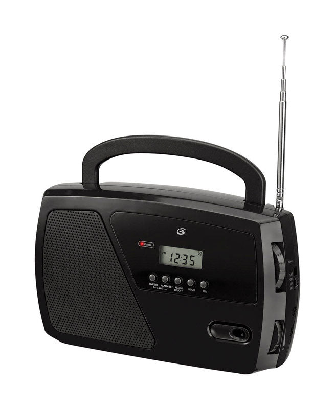 GPX Black AM/FM Clock Radio Digital Plug-In R633B