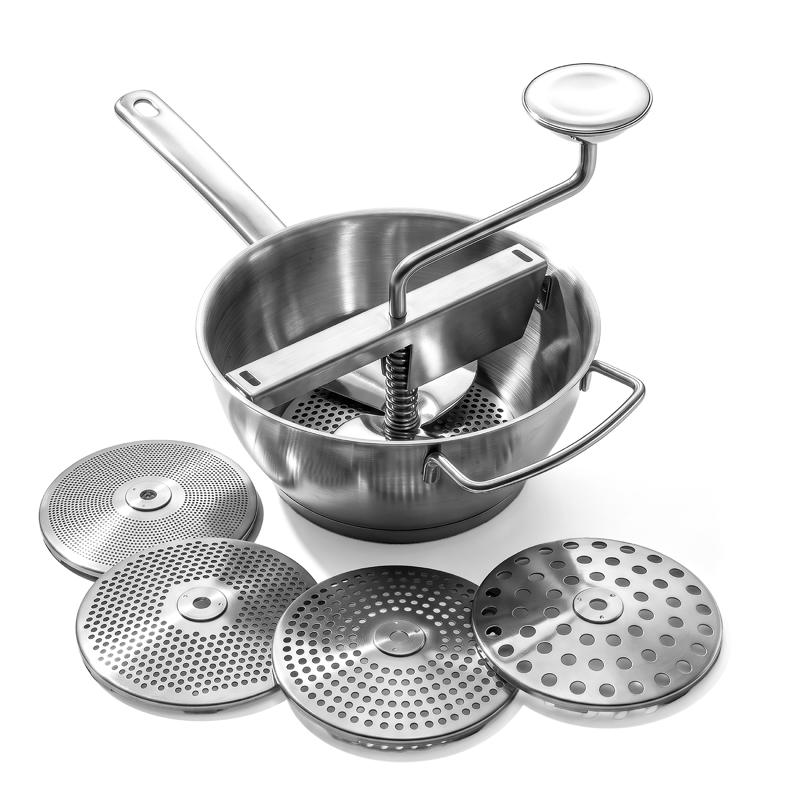 Harold Import 64 oz Silver Stainless Steel Food Mill 4603
