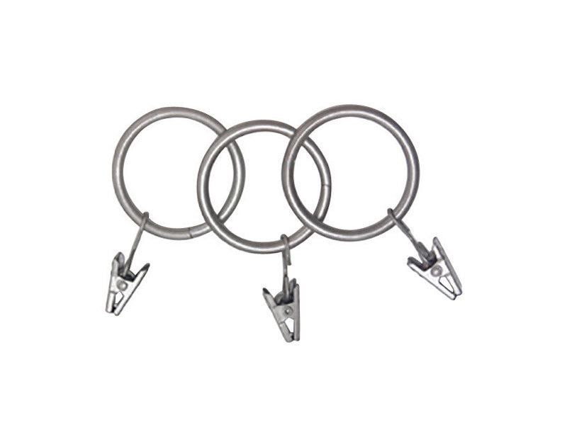 Kenney Antique Pewter Silver Modern/Contemporary Clip Ring 1 1/4 in. L KN85203