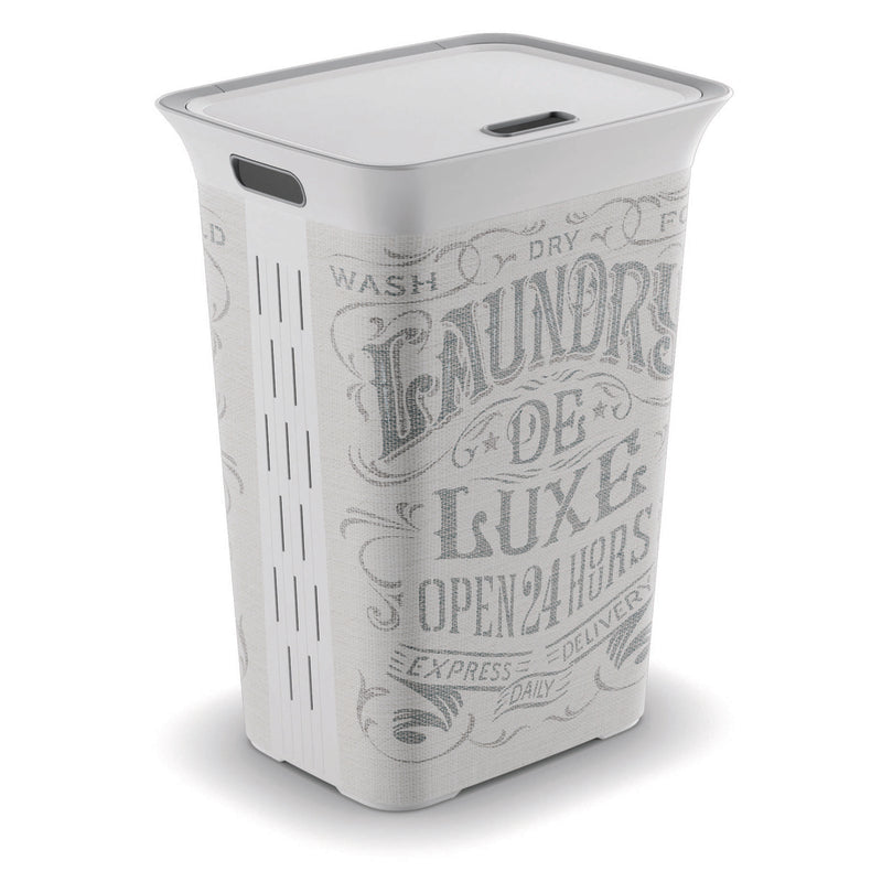 KIS White Plastic Clothes Hamper 243170, Pack of 4
