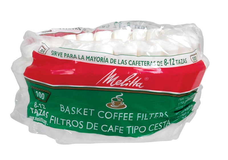 Melitta 8-12 cups White Basket Coffee Filter 629552 100 pk