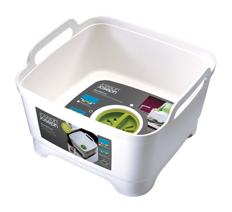 Joseph Joseph Wash and Drain ABS Plastic Wash Tub W/Drain Plug 85055