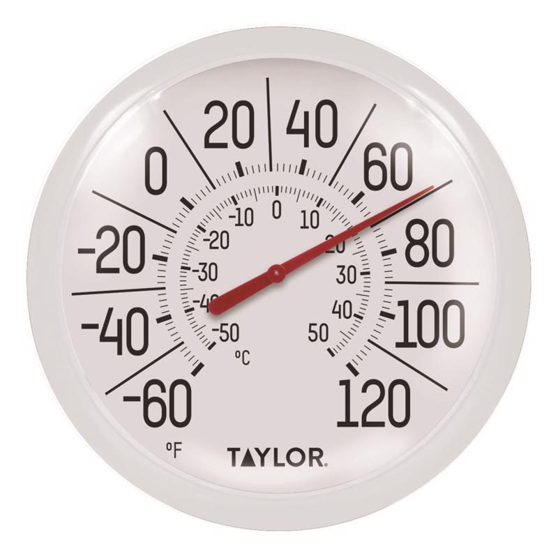 Taylor Dial Thermometer Plastic White 8.5 in. 5650