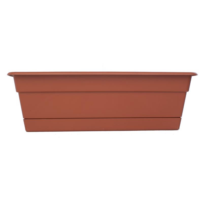 Bloem Dura Cotta 5.75 in. H X 18 in. W X 7.5 in. D Plastic Window Box Terracotta DCBT18-46