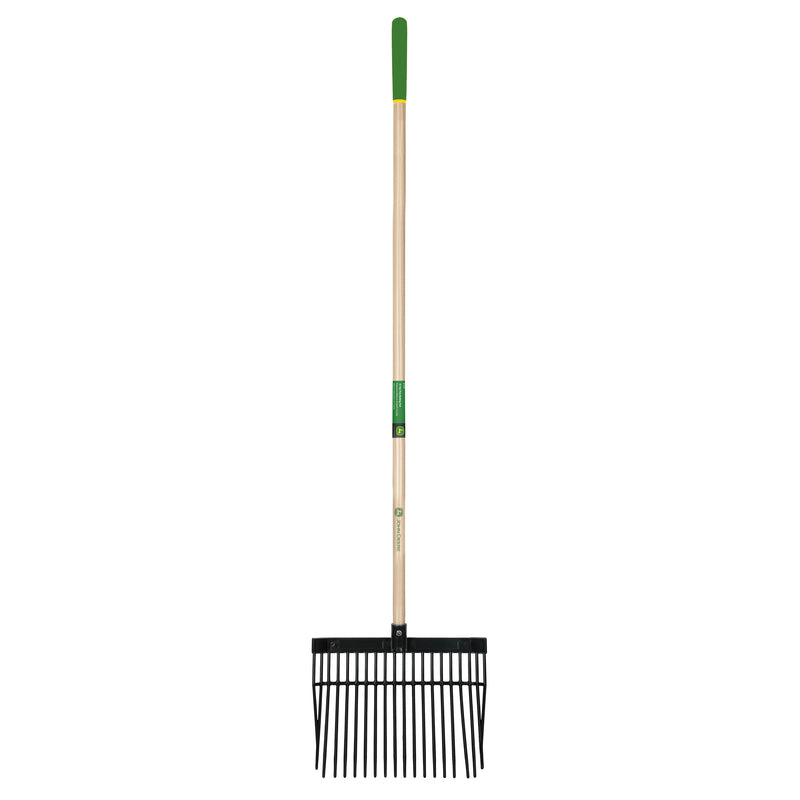 John Deere 18 Tine Poly Bedding Fork 54 in. Wood Handle BF-16-JD