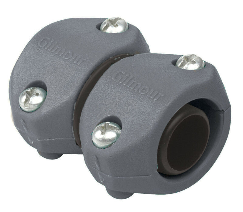 Gilmour Light Duty 5/8 in. x 3/4 in. Plastic Threaded Male/Female Hose Mender Clamp 801024-1002